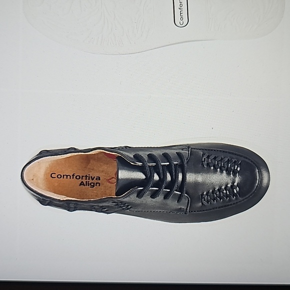 NIB Comfortiva Align Thayer Apron Toe Sneaker Black w White Sole. Size 8 & 8.5 - Picture 5 of 14